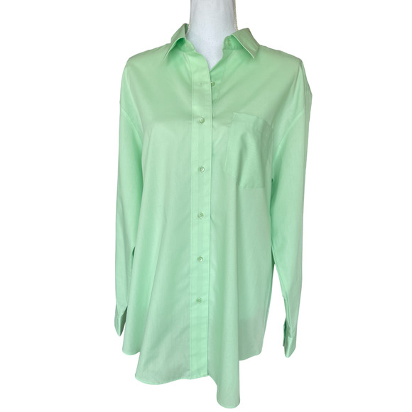 Foxcroft Light Green Button Down Shirt - Picture 7 of 12